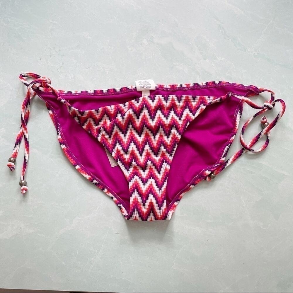 CONVERSE zig zag pattern tie sides bikini bottom M